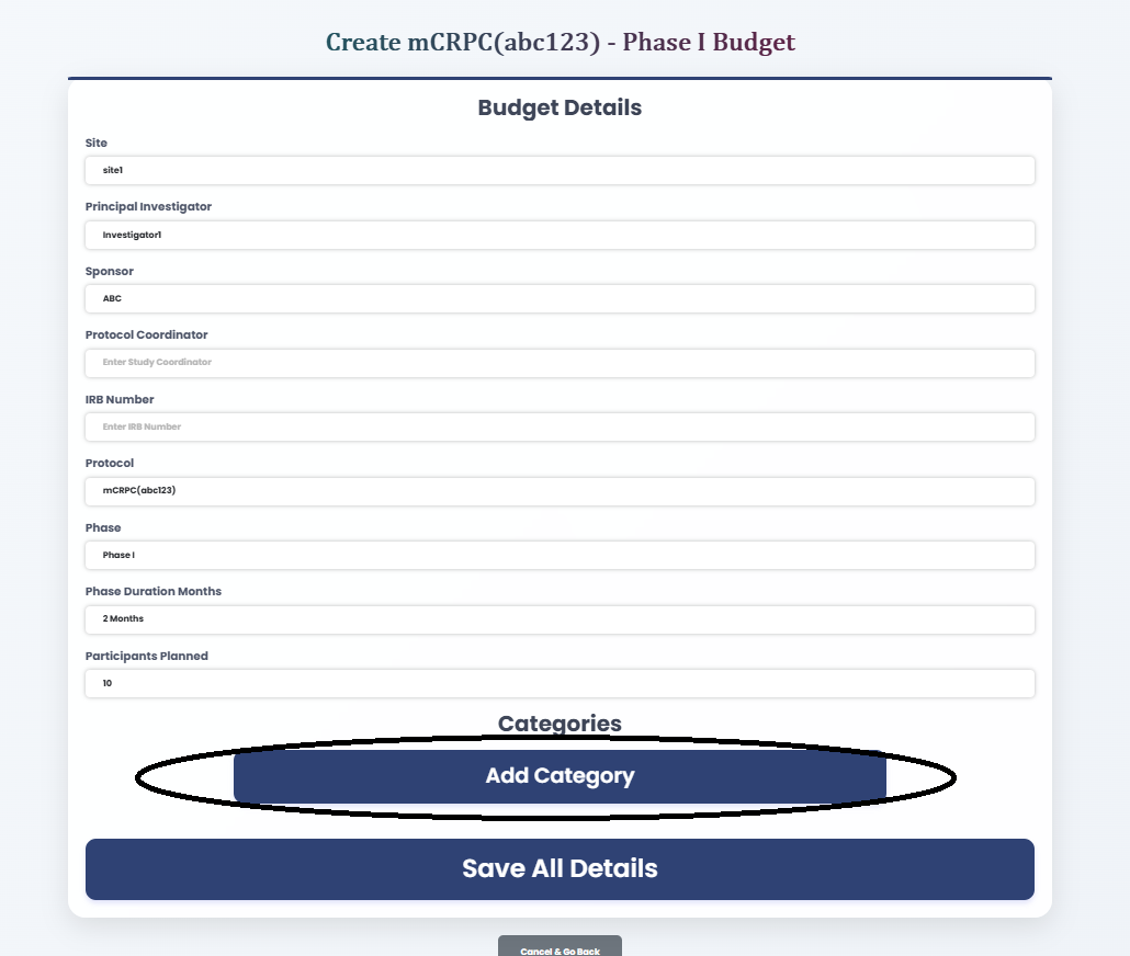 Budget Creation — Custom vs Template