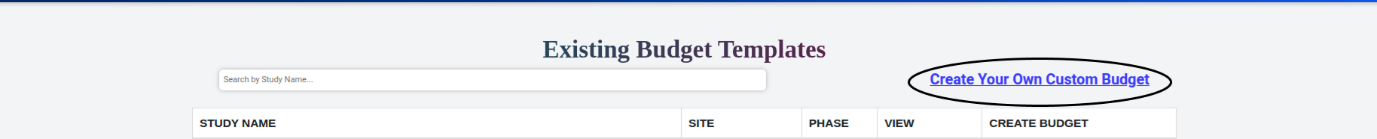 Budget Creation — Custom vs Template