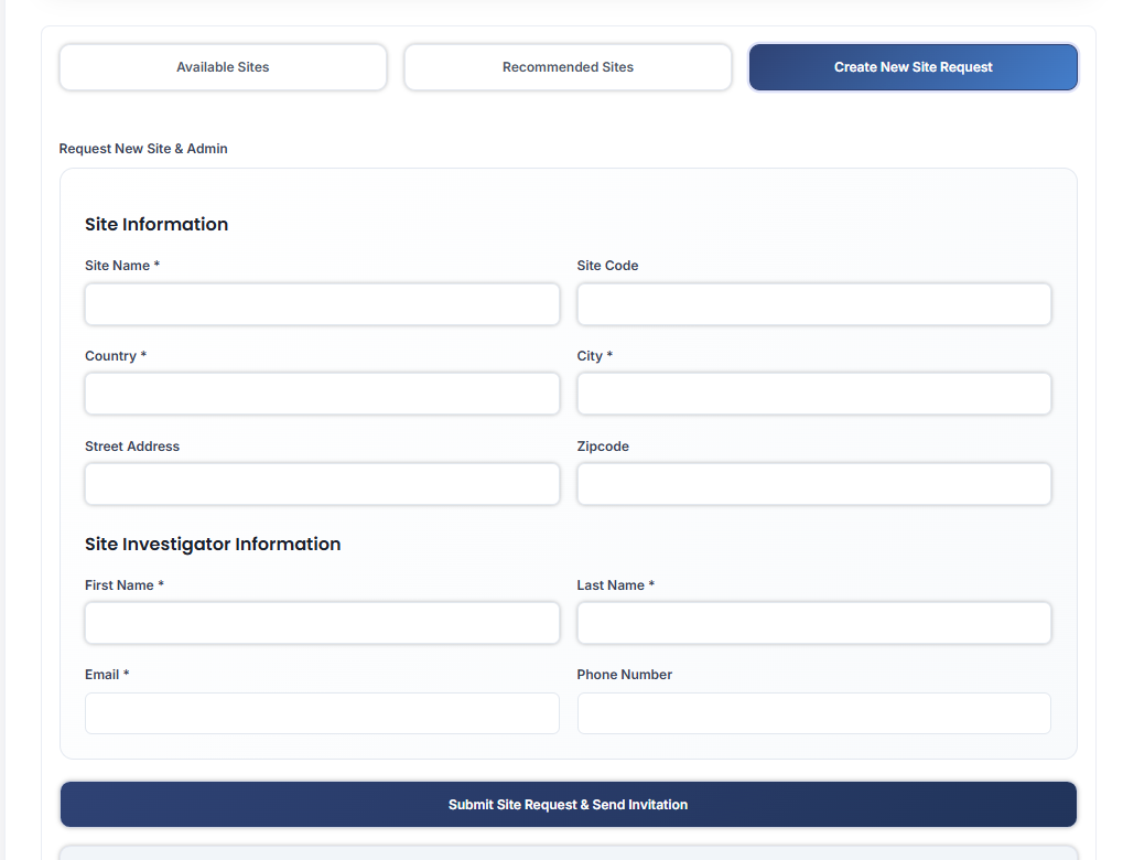 Share Protocol — Create New Site